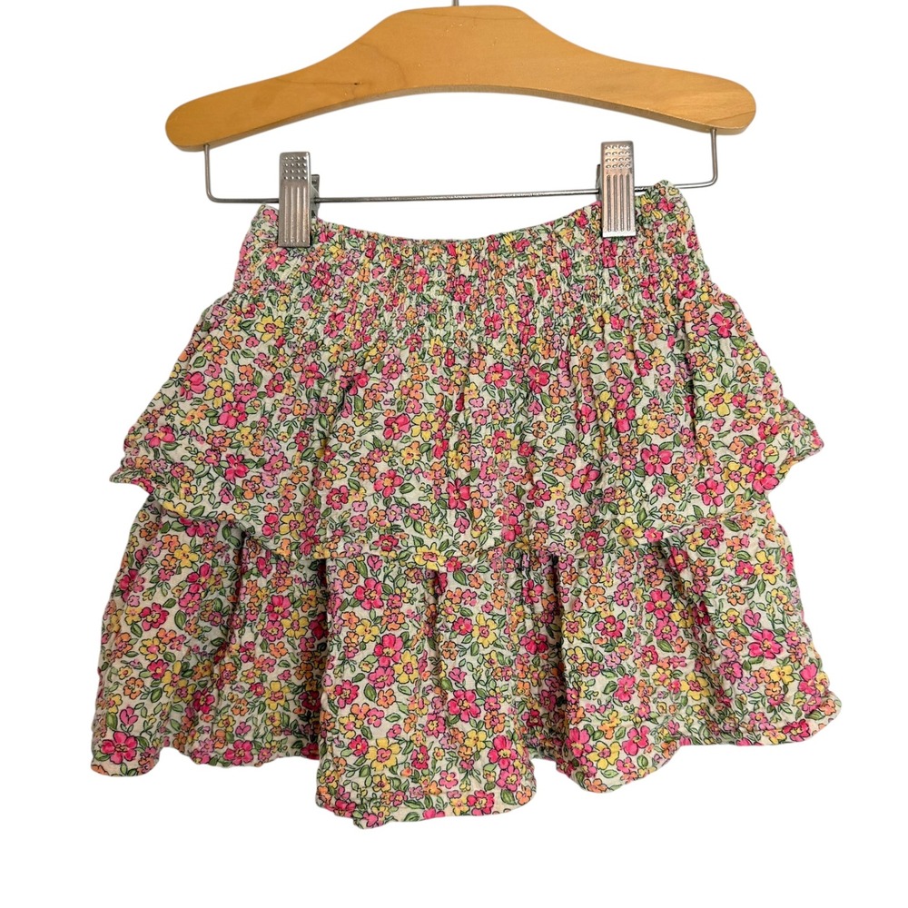 Zara Kids Floral Tiered Ruffle Skirt Size 4-5Y 110cm